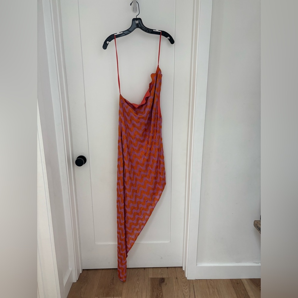 Raisa Vanessa Strass Wavy Asymmetrical Sequin Dress